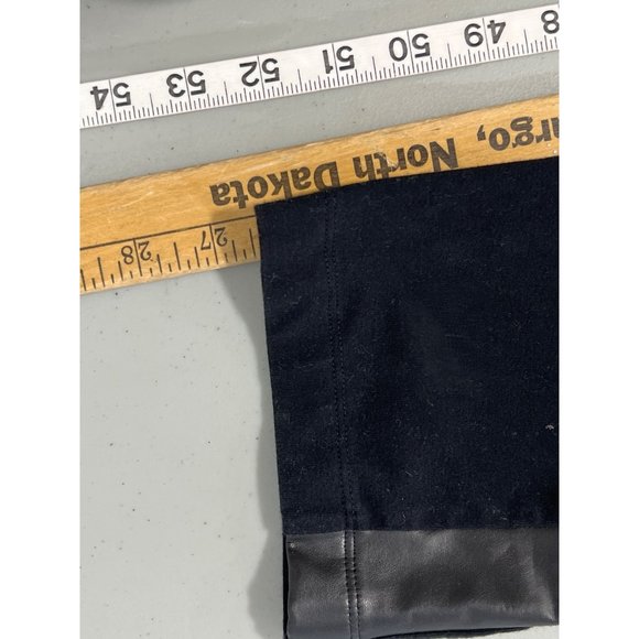 Old Navy High Waisted Leggings Women 3X Plus Size Faux Leather Side Stripe Black - Picture 6 of 7